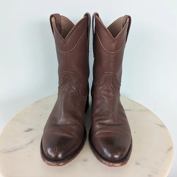 Tecovas Men's The Earl Brown Leather Western Roper Boots - Picture 5 of 11